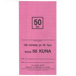 332-16 VREĆICE ZA KOVANI NOVAC (50 LIPA - LP); Vrećica, 11,5 x 19,5 x 1,5 cm