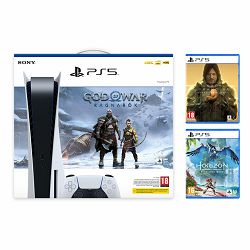 PlayStation 5 C chassis + God of War: Ragnarok VCH PS5 + Horizon - Forbidden West Standard Edition PS5 + Death Stranding Director’s Cut PS5