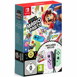 Nintendo Switch Joy-Con Pair Purple & Green Super Mario Party DLC Bundle
