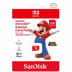 Nintendo Switch 2 Micro SD Card Sandisk Mario Logo