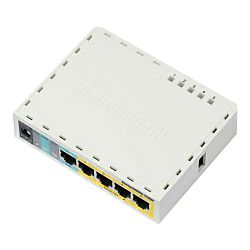 Mikrotik RB750UPr2, hEX PoE lite, 650MHz CPU, 64MB RAM, 5xLAN, (4×PoE izlaz), USB, RouterOS L4, plastično kućište, PSU	