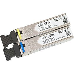 Mikrotik SFP modul Par, S-35LC20D (1.25G SM 20km T1310nm/R1550nm) + S-53LC20D (1.25G SM 20km T1550nm/R1310nm)