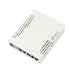 Mikrotik Cloud Smart Switch CSS106-5G-1S (RB260GS) 5-port Gigabit smart preklopnik sa SFP cage, SwOS, plastično kućište, PSU 