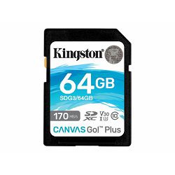 KINGSTON 64GB SDXC Canvas Go Plus 170R SDG3/64GB