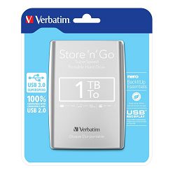 Externi hard disk Verbatim #53071 Store'n'Go 2.5" 1TB USB 3.0 Gen1, srebrni