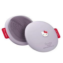 Facial Brush GESKE| 3 in 1 , Hello Kitty purple