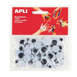 Naljepnice Apli pomične oči crne 75/1 13058