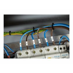BROTHER Heat Shrink Tube Black on White, HSE221E