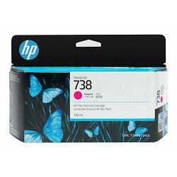 HP 738 130-ml Magenta DesignJet Ink Cart, 498N6A