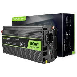 Green Cell strujni inverter 12V na 230V, 1000W/2000W Pure Sine Wave (INV09)