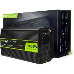 Green Cell strujni inverter 24V na 230V, 1000W, Pure Sine Wave (INV18) 