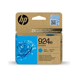 HP 924e EvoMore Cyan Org Ink Cartridge, 4K0U7NE#CE1