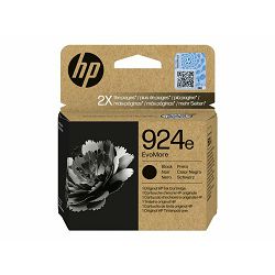 HP 924e EvoMore Black Org Ink Cartridge, 4K0V0NE#CE1
