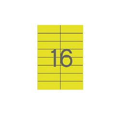 Naljepnica Apli 105x37mm žuta 20L 01595
