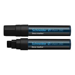 Flomaster Schneider, Deco Marker Maxx 260, tekuća kreda,  2-15 mm, crni