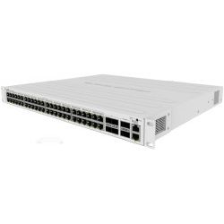 Mikrotik Cloud Router Switch CRS354-48P-4S+2Q+RM, 48xG-LAN (svi PoE-out), 4x10G SFP+, 2x40G QSFP+ cages, RouterOS L5, 1U rackmount, 750W PSU