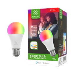 WOOX WiFi Smart LED RGB+CCT žarulja E27, 10W, 806lm, 2700K-6500K dimabilna, WooxHome app, glasovna kontrola - Alexa & Google Assistant (R9074)