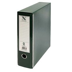 Registrator s kutijom, A4, 8 cm, plastificirani, s metalnim letvicama, Nano, zeleni