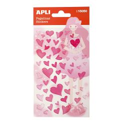 Naljepnice Apli stikers srca roza 1L 15050