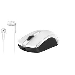 Set Genius MH-8100 slušalice bijele+ miš USB bežični bijeli 