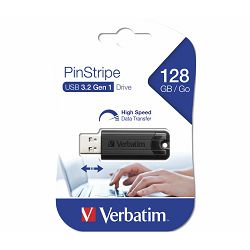 USB stick Verbatim 3.2 Gen1 #49319 128GB Pinstripe, crni