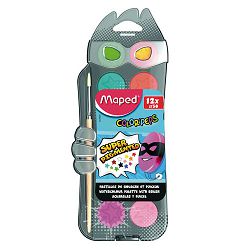 Boje vodene Maped Color'peps fi 30 mm 12 boja+kist u plastičnoj kutiji MAP811520