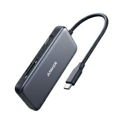Anker PowerExpand 5-u-1 USB-C Media Hub, 4K USB-C na HDMI, SD/TF čitač kartica, 2×USB 3.0