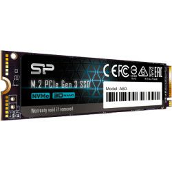 Silicon Power A60 1TB M.2 2280 PCIe Gen3x4 & NVMe 1.3, SLC, R/W: 2200/1600MB/s