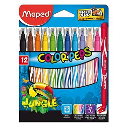 Flomasteri školski Maped Color'Peps Jungle 12/1