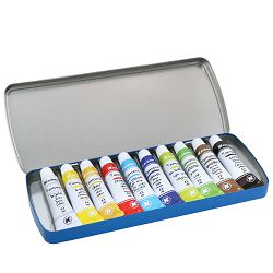 Boja tempera 12 ml alu. tuba 10 boja/ lim Karbon 230186