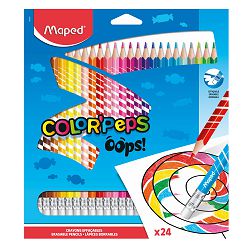 Bojice bezdrvne Maped Color'Peps Oops s gumicom trokutaste 24/1