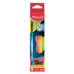 Grafitna olovka Maped Black Pep's Energy s gumicom HB MAP852001