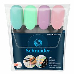 Tekstmarker Schneider, Job pastel, 1-5 mm, set od 4 boje, PVC etui