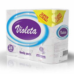 Papir toaletni Violeta Economy 24/1, 2-slojni, 100% celuloza