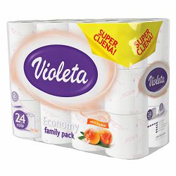 Papir toaletni Violeta breskva 24/1, 2-slojni, 100% celuloza