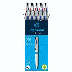 Kemijska olovka Schneider Take 4, bijela, četverobojna S138049