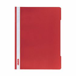 Fascikl s euro mehanizmom PP A4, Crystal, Herlitz, crveni