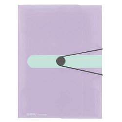 Fascikl s klapnama i gumicom PP A4, Pastels, Herlitz, ljubičasti