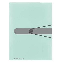 Fascikl s klapnama i gumicom PP A4, Pastels, Herlitz, mint zelena