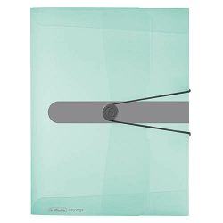 Mapa A4 s gumicom, PP, hrbat 40 mm, Pastels, Herlitz, mint zelena