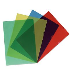 Fascikl PP "L" A4, 110 mic, 20/1, Herlitz, prozirni mat, boja sortirano