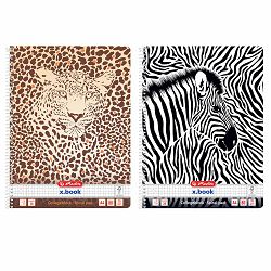 Blok kolegij A4 80 listova karo, Animal Print, Herlitz, sort motiva