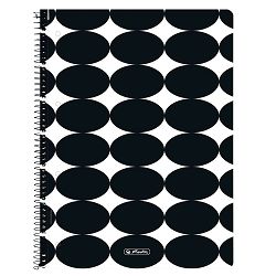 Blok kolegij A4 80 listova karo, Just Black, Herlitz