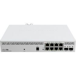 Mikrotik Cloud Smart Switch CSS610-8P-2S+IN, 8×G-LAN PoE-out, 802.3af/at, 2×SFP+ 10G, SwOS, desktop kučište, PSU