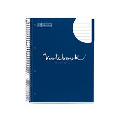 Kolegij blok Miquelrius A4 90g 80L spiralni crte Extra rigid cardboard emotions navy MR48606