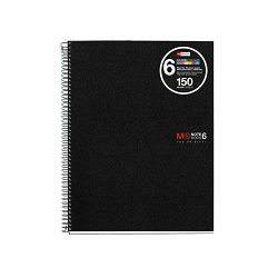 Kolegij blok Miquelrius A5 70g 150L spiralni kocke Polypropylene crni MR2827