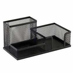 Organizer stolni 3U1 , žica,  crni dimenzije 20x10x10cm