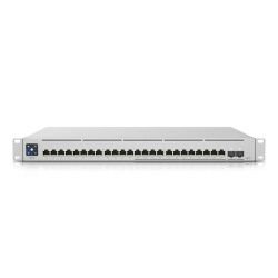 Ubiquiti UniFi Enterprise 24-port Gigabit PoE L3 Switch, 12×100/1000/2500Mbps, 12×10/100/1000Mbps, 1G/10Gbps SFP, Touchscreen LCD, Rackmoun, 400W (USW-Enterprise-24-PoE)