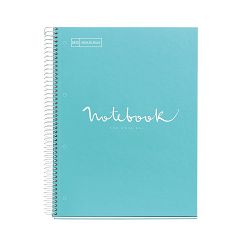 Kolegij blok Miquelrius A4 90g 80L spiralni kocke Extra rigid cardboard emotions sky blue MR46047