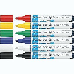 Flomaster Schneider, akrilni marker, Paint-It 320, 4 mm, intenzivne boje 6/1
